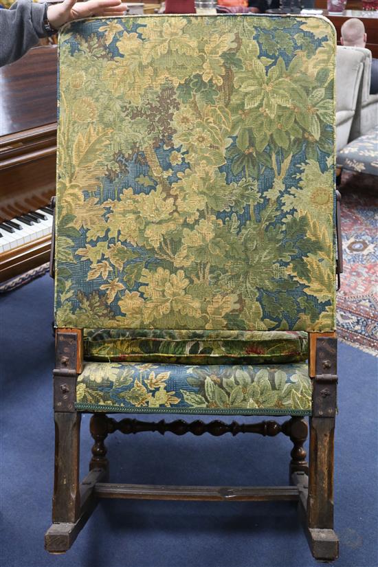 An 18th century French walnut armchair